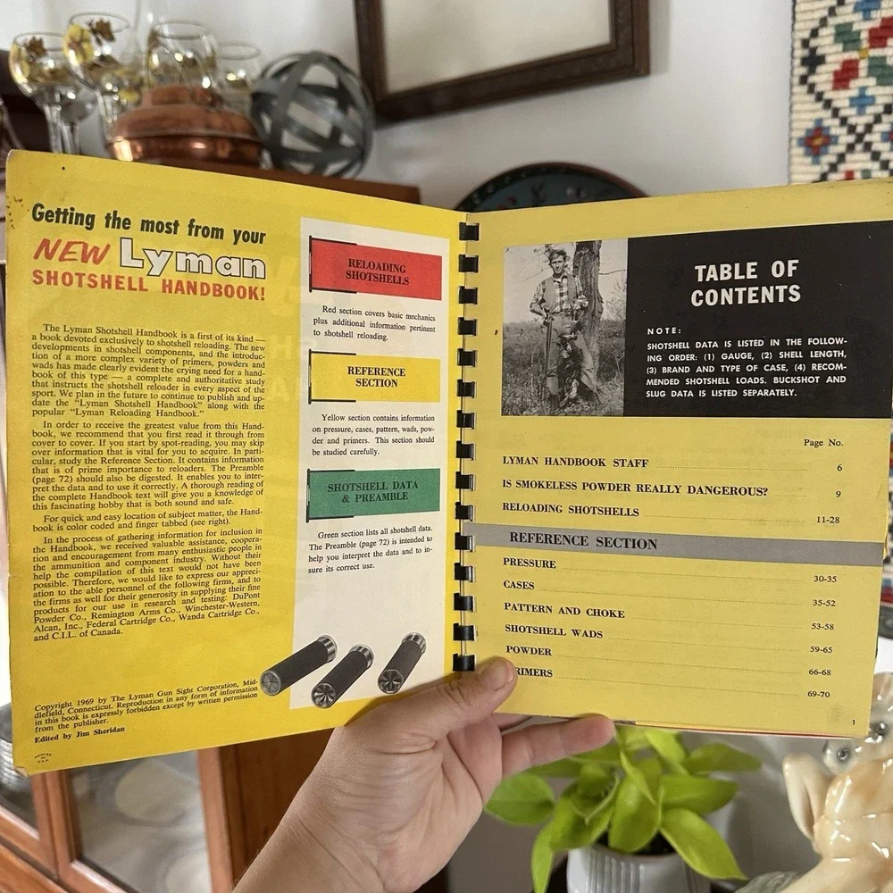 First complete Edition Of Lyman Shotshell Handbook By: Lyman Products Corp. 1969